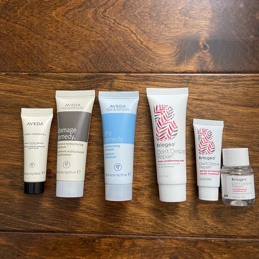 Aveda & briogeo Hair Bundle Mini Size Treatment Styling Products